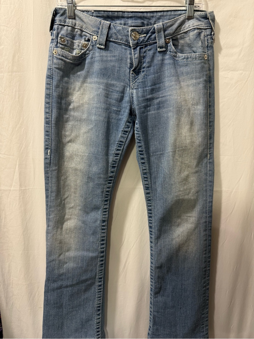 True Religion Light Blue Straight-Leg Women's Jeans
